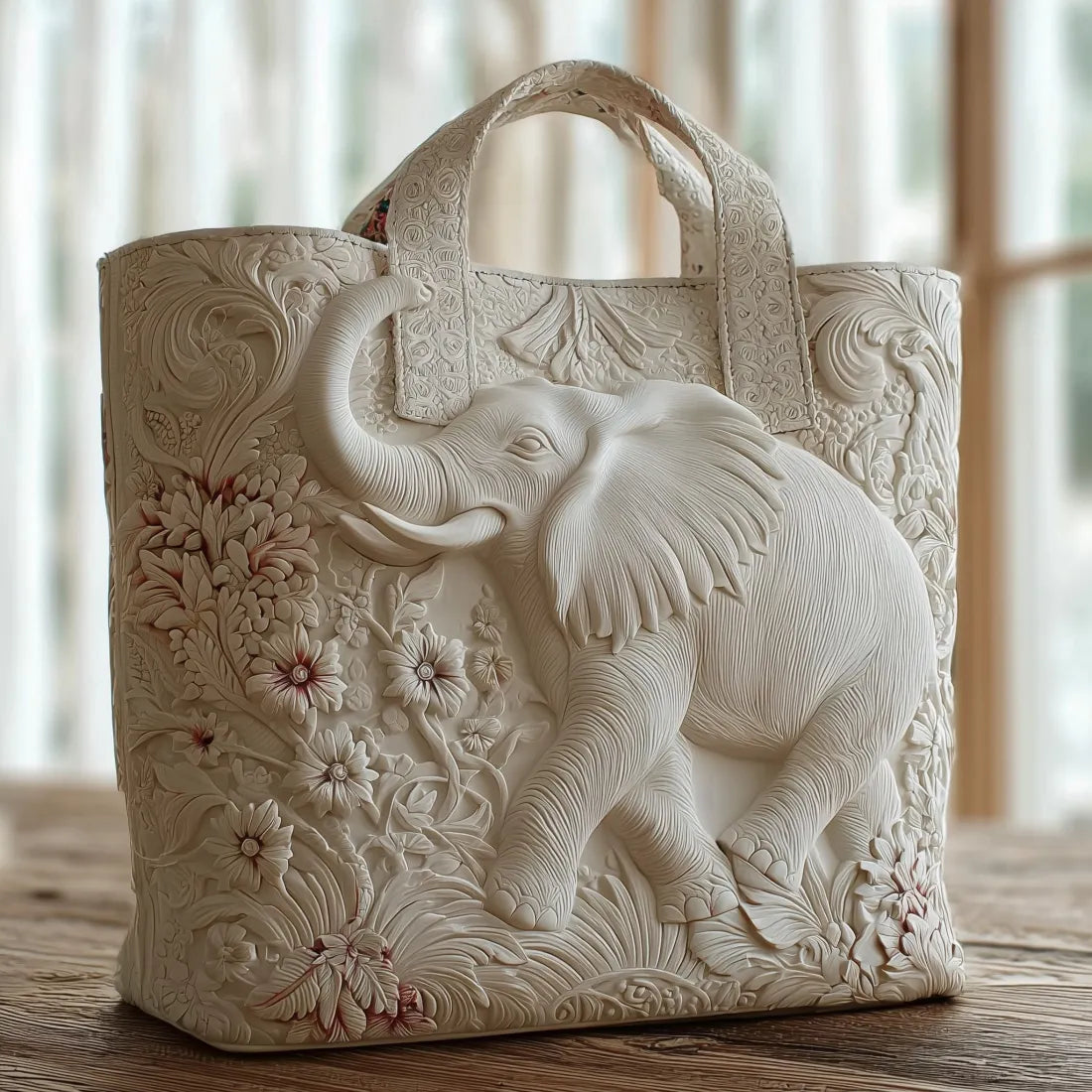 Embroidered Vintage Bag "White Elephant" — Boho