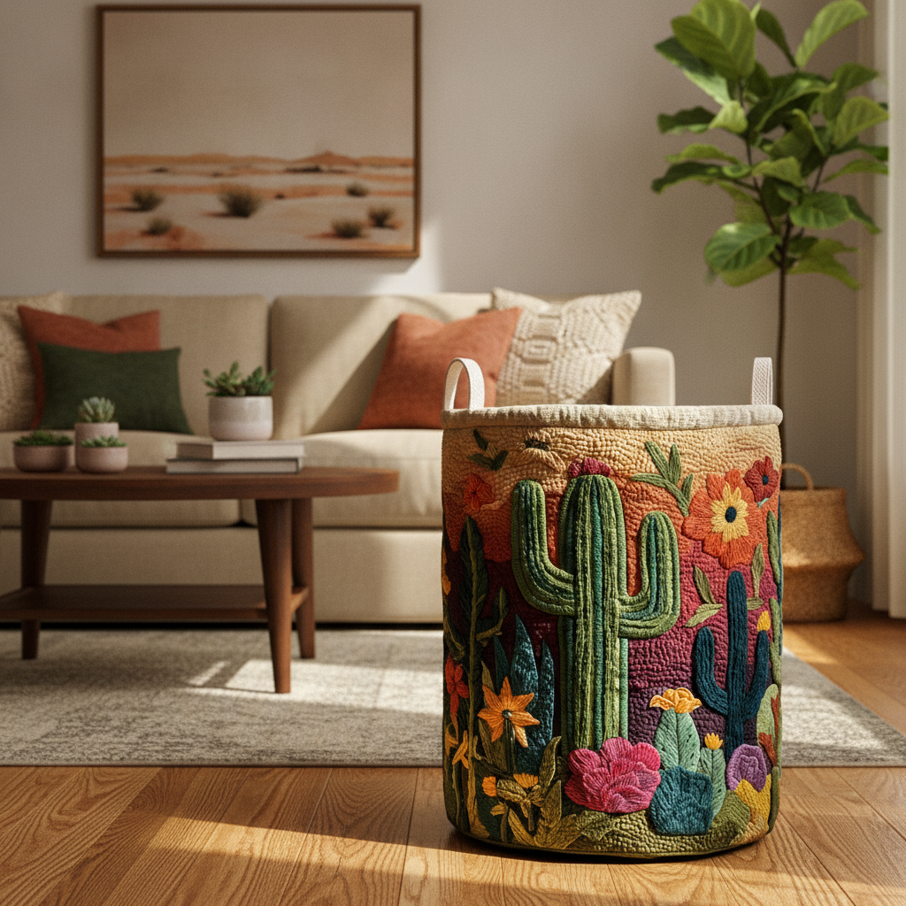 Cactus Horizon Laundry Basket