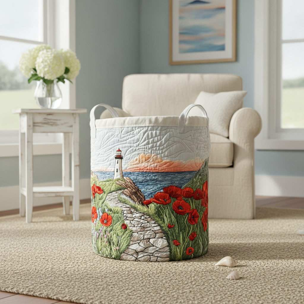 Ocean Lighthouse Laundry Basket