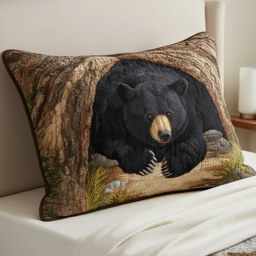 Quilted Pillowcase - Bear's Refuge
