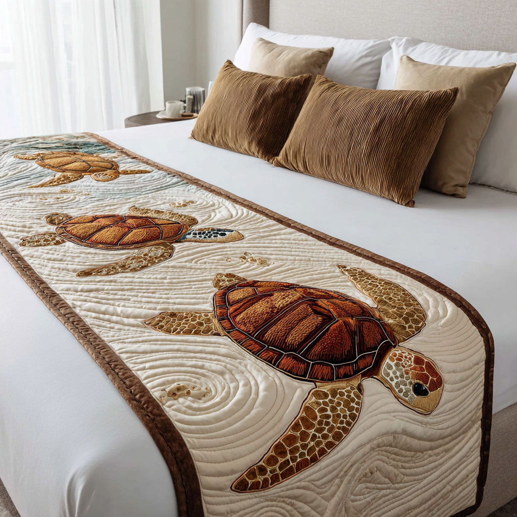 Quilted Bed Cover in Shell
