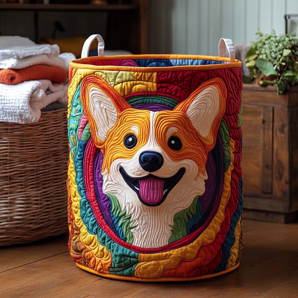 Corgi Colors Laundry Basket
