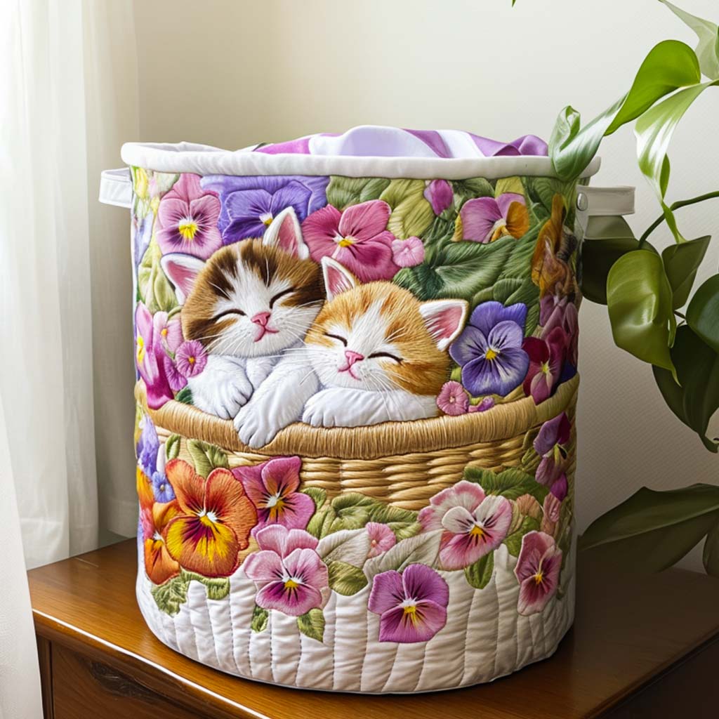 Kitten Chaos Laundry Basket