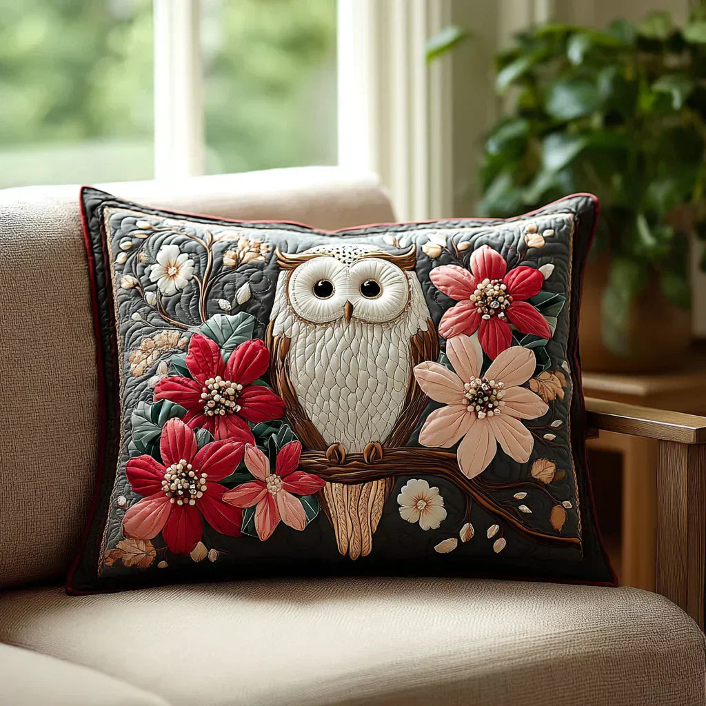 Quilted Pillowcase - Owl Whisper