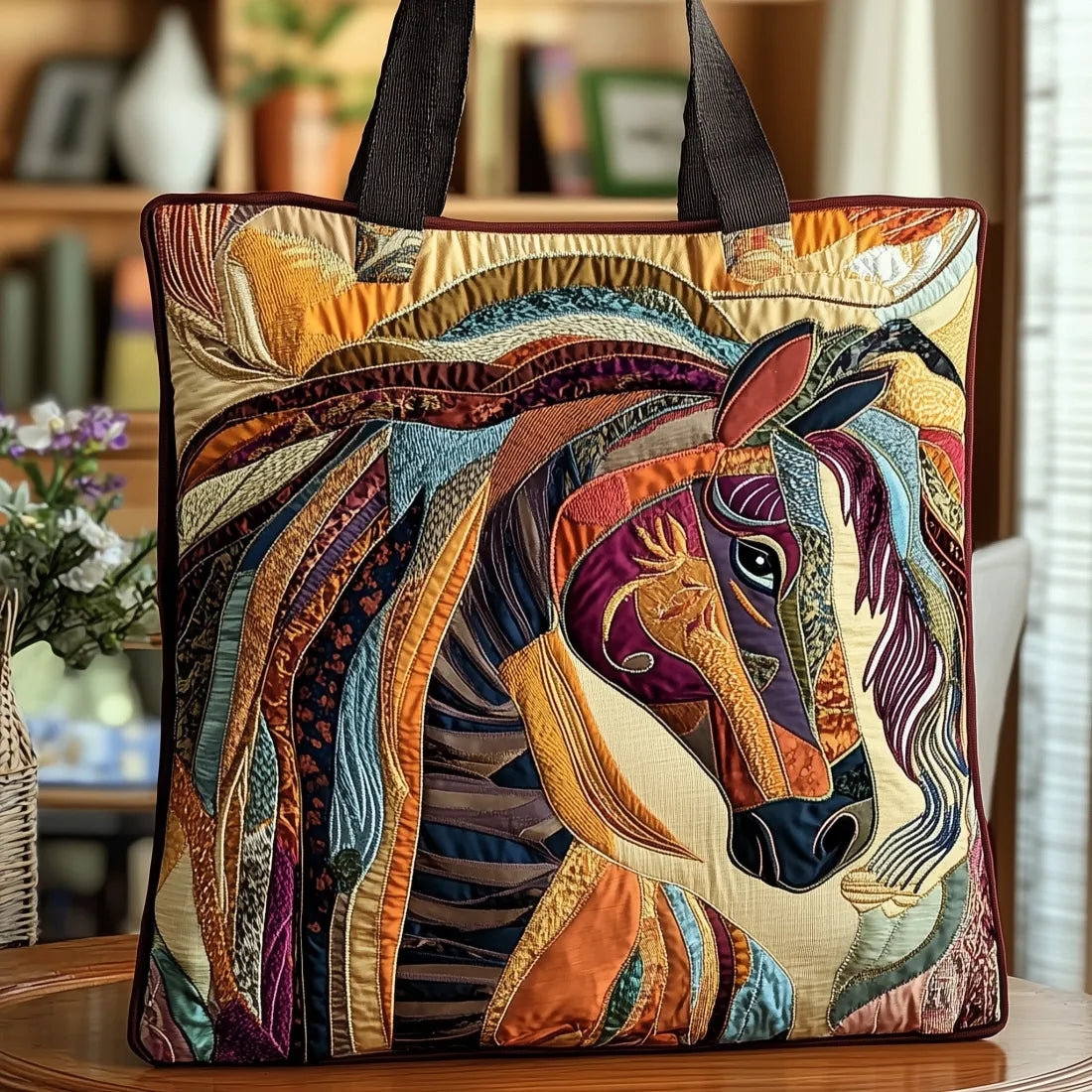 Embroidered Vintage Bag "Wild Horse at Sunset" — Bohemian
