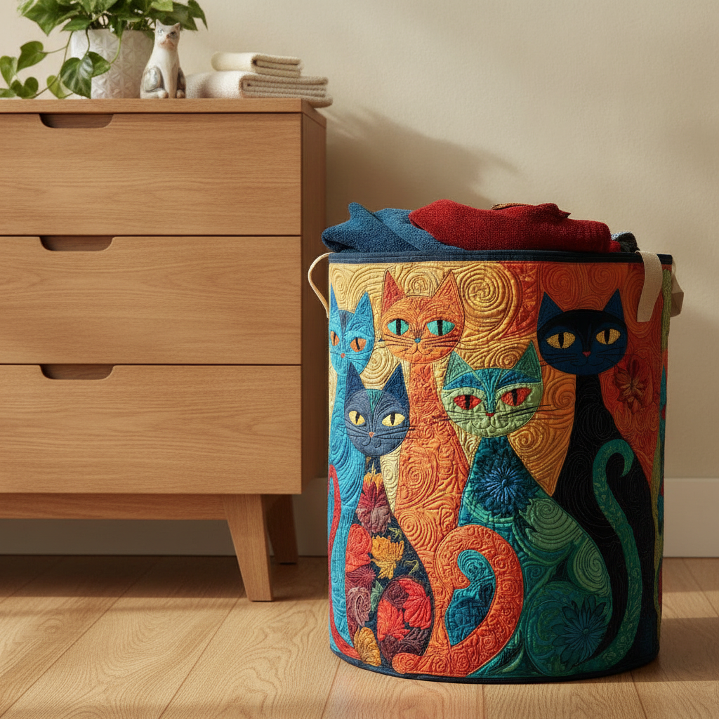 Enchanted Cats Laundry Basket