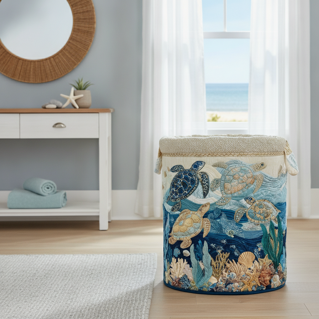 Shell Shine Laundry Basket
