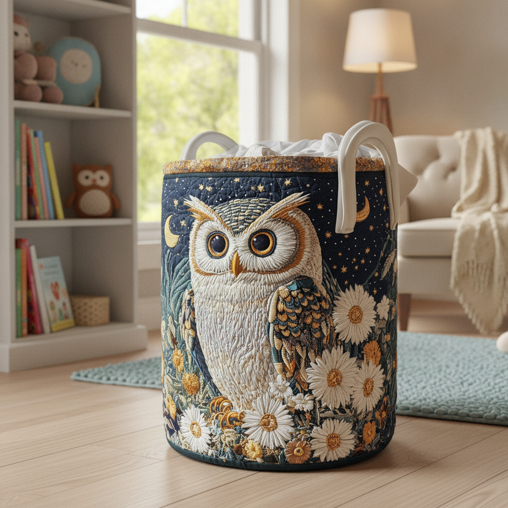 Owl Night Laundry Basket