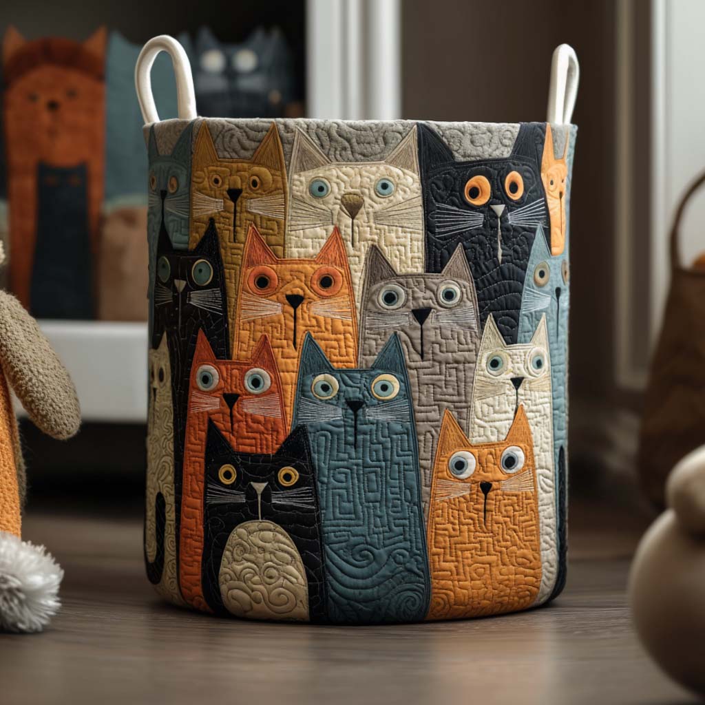 Colorful Crowd Laundry Basket