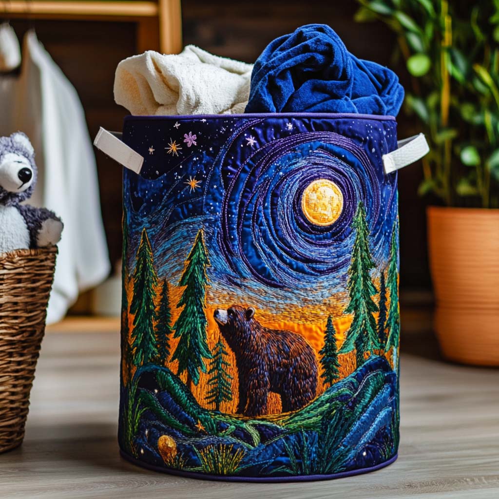 Dreamy Bear Sky Laundry Basket