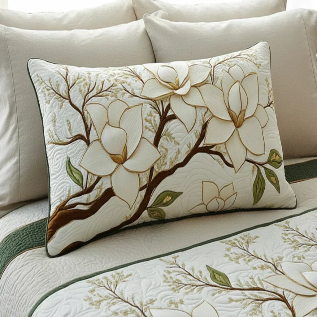 Pillowcase with Filling - Magnolia Flower