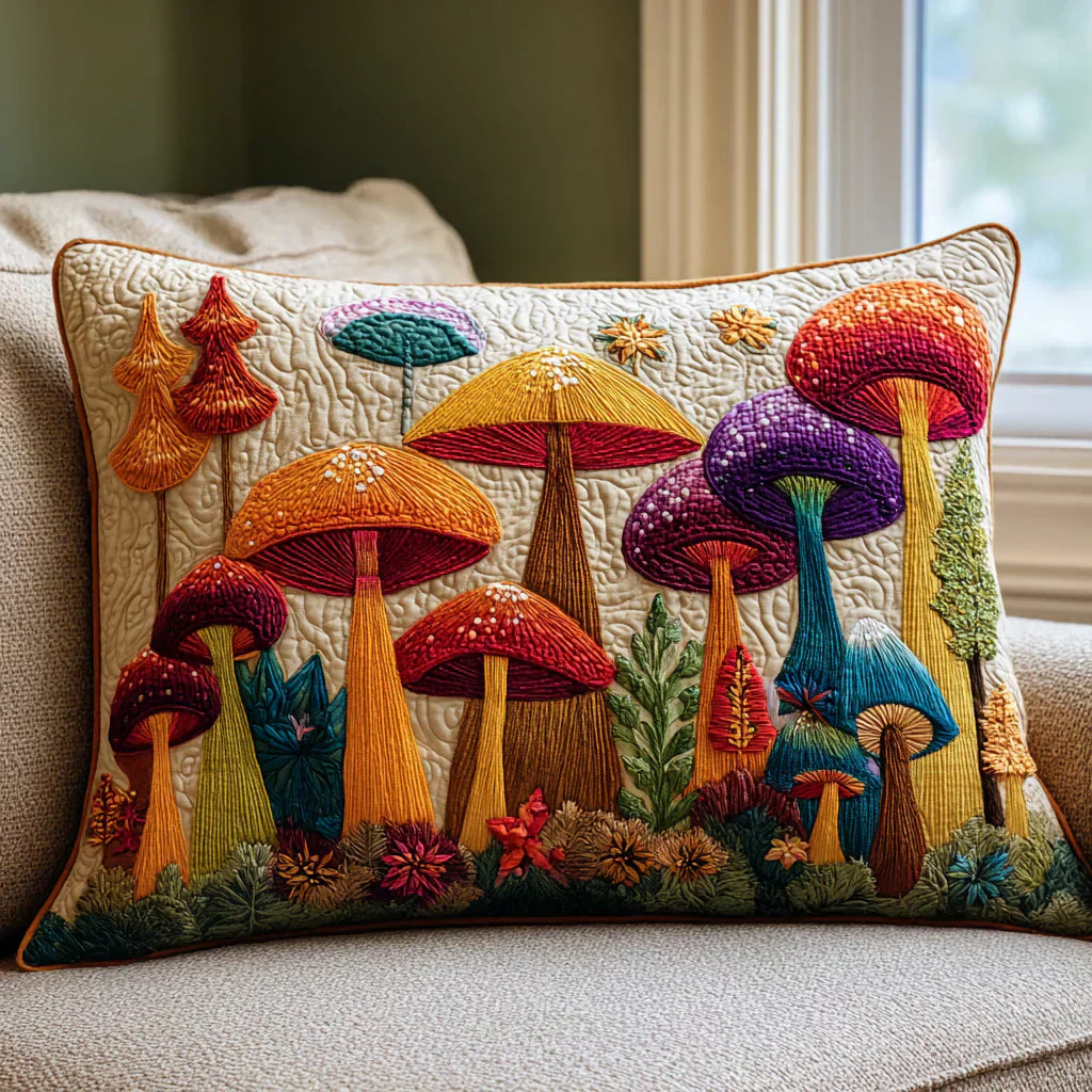 Pillow Cover - Mushroom Garden