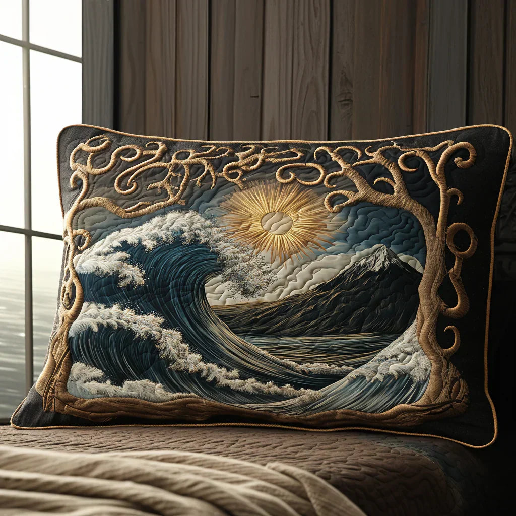 Quilted Pillowcase - Ocean Waves