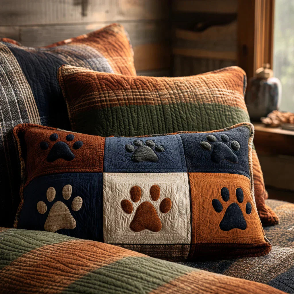 Quilted Fabric Pillow - Prato Print