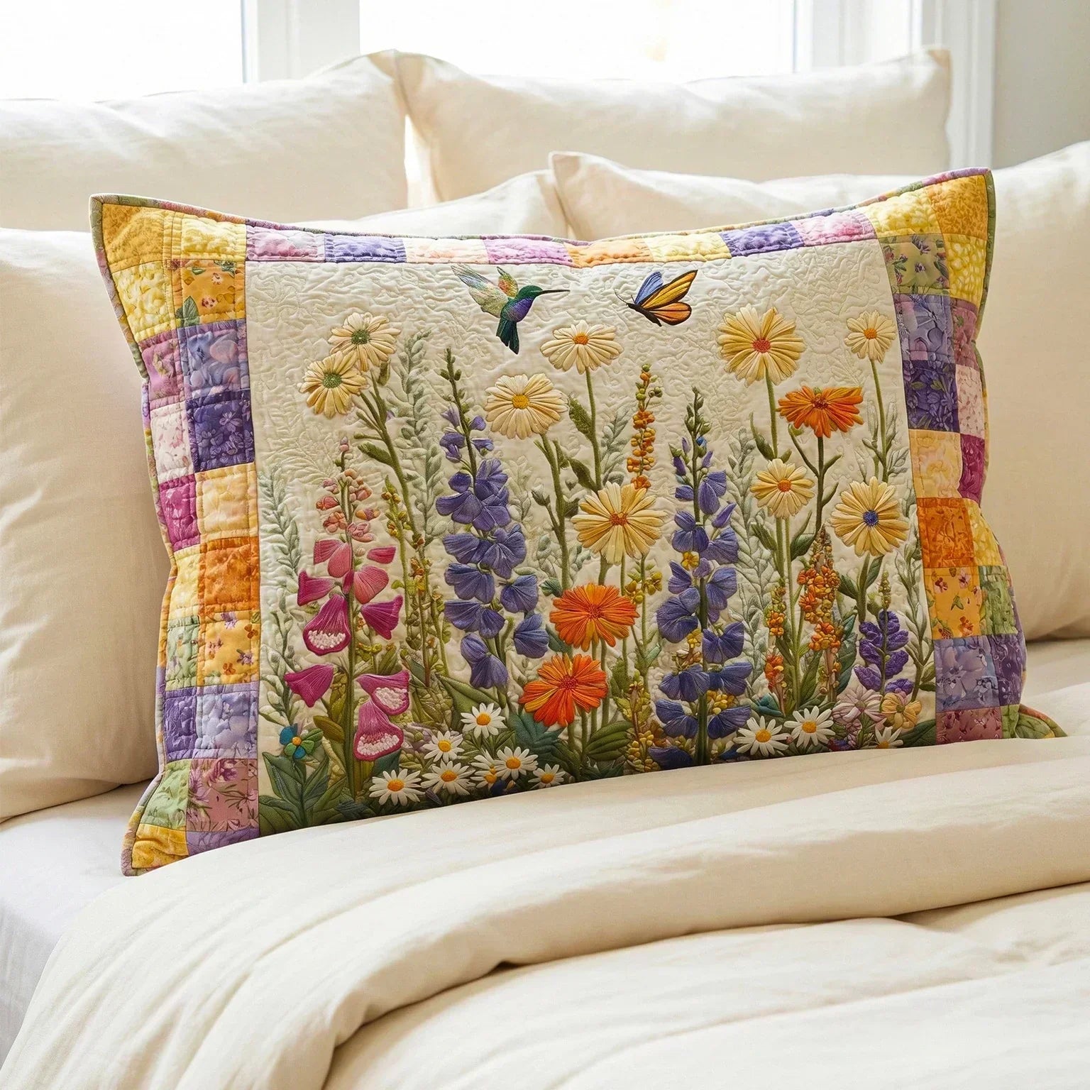 Quilted Pillowcase - Timeless Flowers