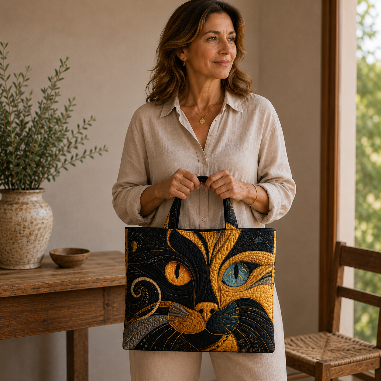 Handmade Bag | Mysterious Cat