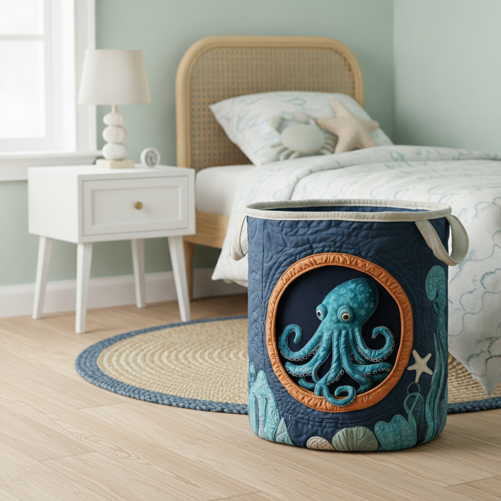 Hidden Octopus Laundry Basket