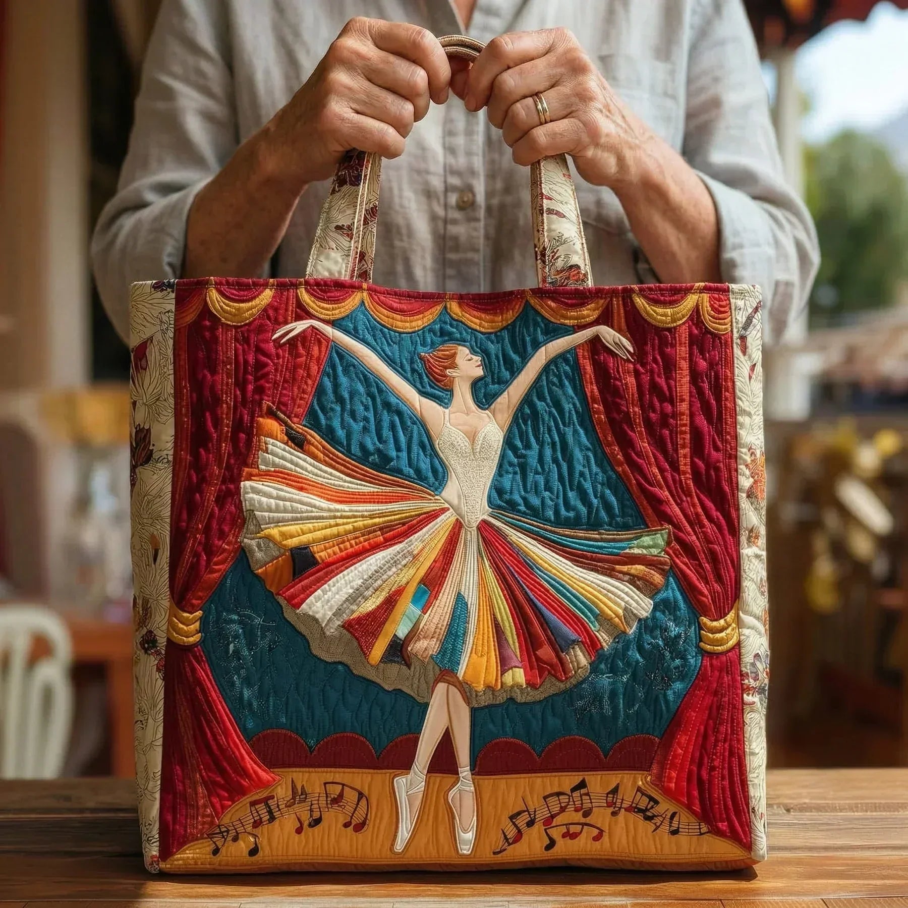 Embroidered Vintage Bag "Ballerina on Stage" — Theatrical